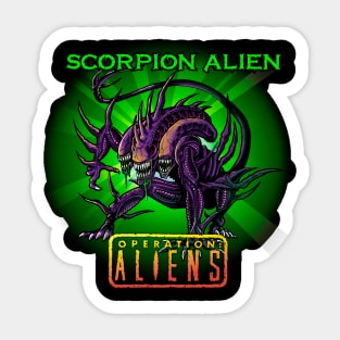 Scorpion Operation Aliens Sticker